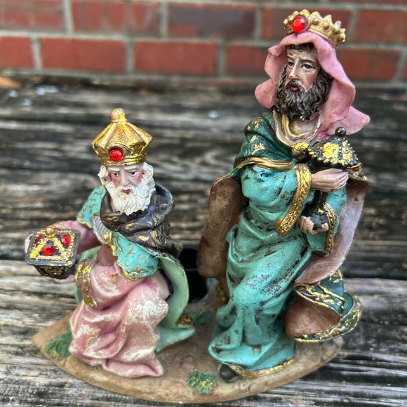 Nativity Advent Candle Holder 4 Piece Holy Family Nativity Scene 4 Candle/Votive - Picture 12 of 12